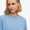 Ekologisk boxig crop-top – Seaside Blue