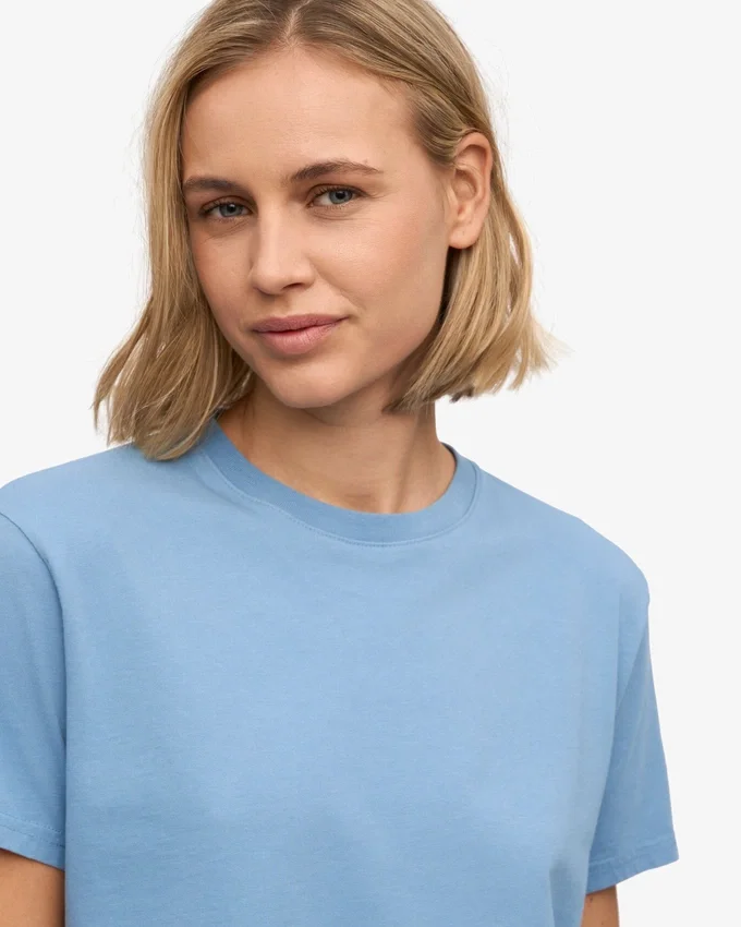 Ekologisk boxig crop-top – Seaside Blue