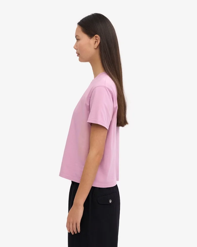 Ekologisk boxig kort T-shirt – Cherry Blossom