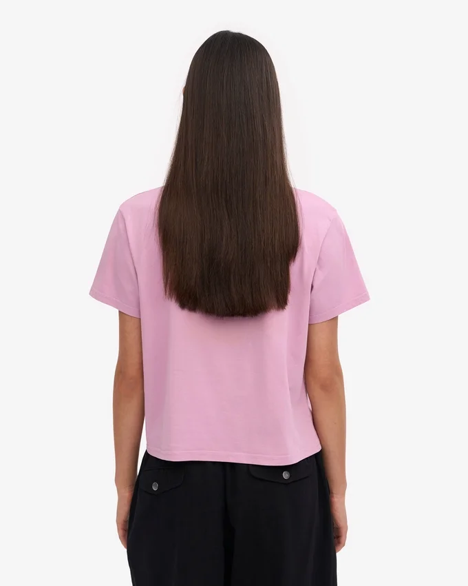 Ekologisk boxig kort T-shirt – Cherry Blossom