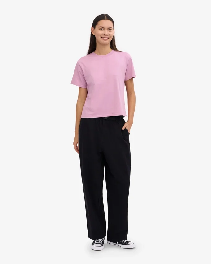 Ekologisk boxig kort T-shirt – Cherry Blossom