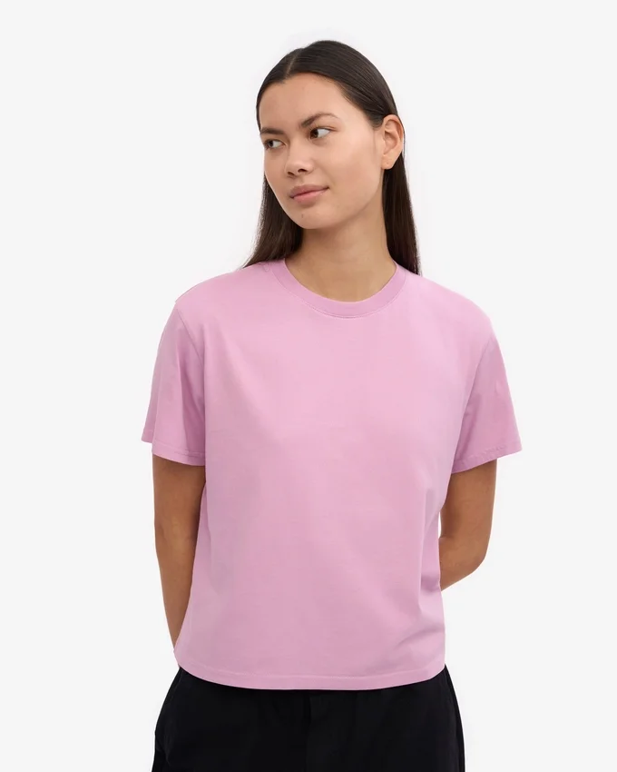 Ekologisk boxig kort T-shirt – Cherry Blossom