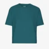 Ekologisk boxig kort T-shirt – havsgrön