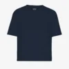 Ekologisk boxig kort T-shirt – marinblå