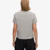 Ekologisk boxig kort T-shirt – melerad grå