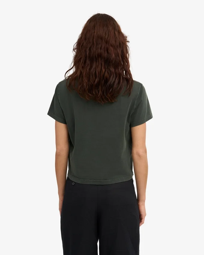Ekologisk boxig kort T-shirt – Midnight Forest