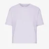 Ekologisk boxig kort T-shirt – mjuk lavendel