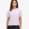 Ekologisk boxig kort T-shirt – mjuk lavendel