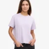 Ekologisk boxig kort T-shirt – mjuk lavendel