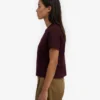 Ekologisk boxig kort T-shirt – oxblodsröd
