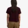 Ekologisk boxig kort T-shirt – oxblodsröd