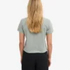 Ekologisk boxig kort T-shirt – stålblå