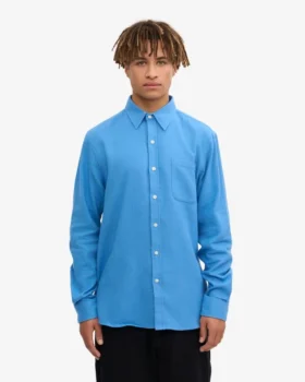 Ekologisk flanellskjorta – Pacific Blue
