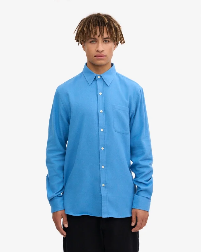 Ekologisk flanellskjorta – Pacific Blue