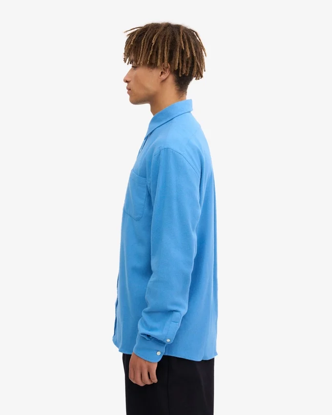 Ekologisk flanellskjorta – Pacific Blue