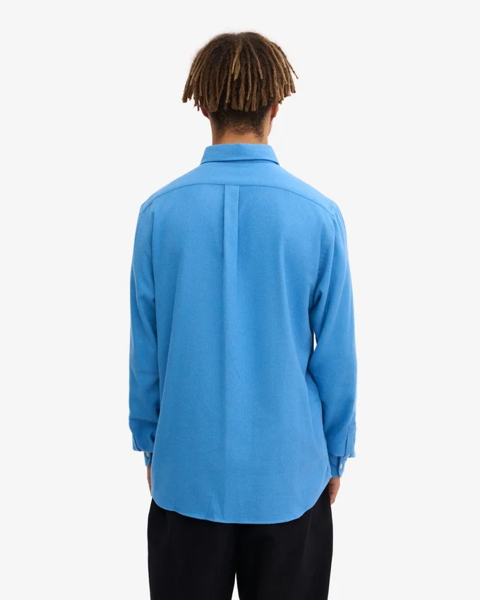 Ekologisk flanellskjorta – Pacific Blue