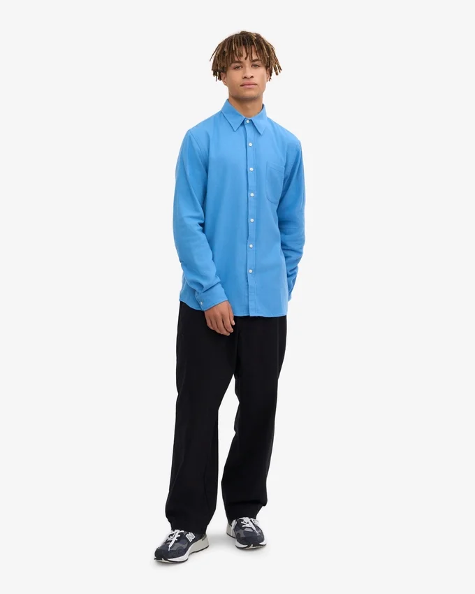 Ekologisk flanellskjorta – Pacific Blue