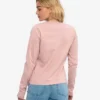 Ekologisk långärmad T-shirt för dam – blekt rosa