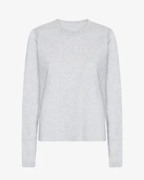 Ekologisk långärmad T-shirt för dam – Snow Melange