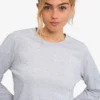 Ekologisk långärmad T-shirt för dam – Snow Melange