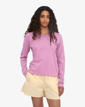 Ekologisk långärmad T-shirt för damer – Cherry Blossom
