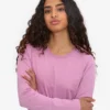 Ekologisk långärmad T-shirt för damer – Cherry Blossom
