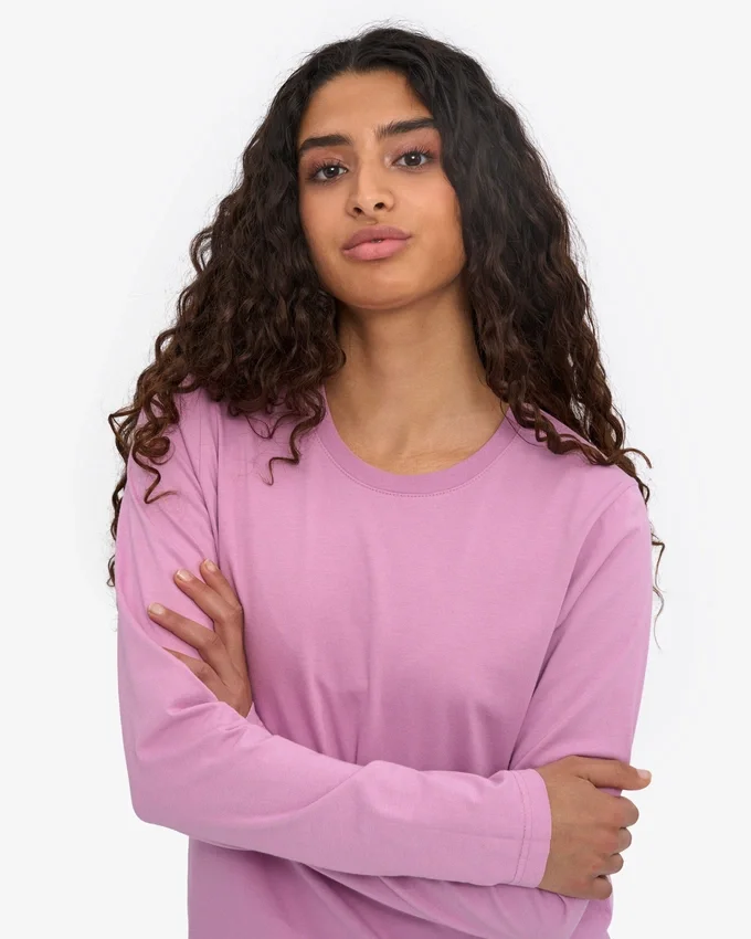 Ekologisk långärmad T-shirt för damer – Cherry Blossom