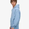 Ekologisk oversized-hoodie med dragkedja – havsblå