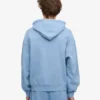 Ekologisk oversized-hoodie med dragkedja – havsblå