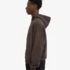 Ekologisk oversized-hoodie med dragkedja – kaffebrun