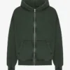 Ekologisk oversized-hoodie med dragkedja – Midnight Forest
