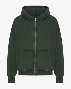 Ekologisk oversized-hoodie med dragkedja – Midnight Forest