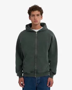 Ekologisk oversized-hoodie med dragkedja – Midnight Forest
