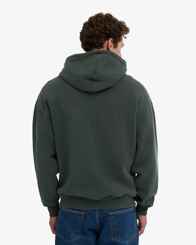 Ekologisk oversized-hoodie med dragkedja – Midnight Forest