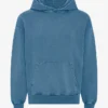 Ekologisk oversized-huva – blekt indigo