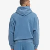 Ekologisk oversized-huva – blekt indigo