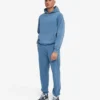 Ekologisk oversized-huva – blekt indigo
