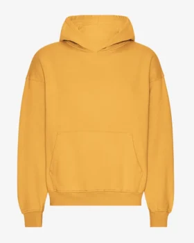 Ekologisk oversized-huva – bränd gul