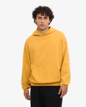 Ekologisk oversized-huva – bränd gul
