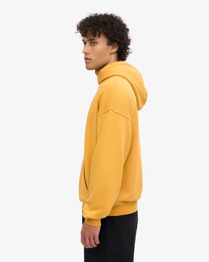 Ekologisk oversized-huva – bränd gul