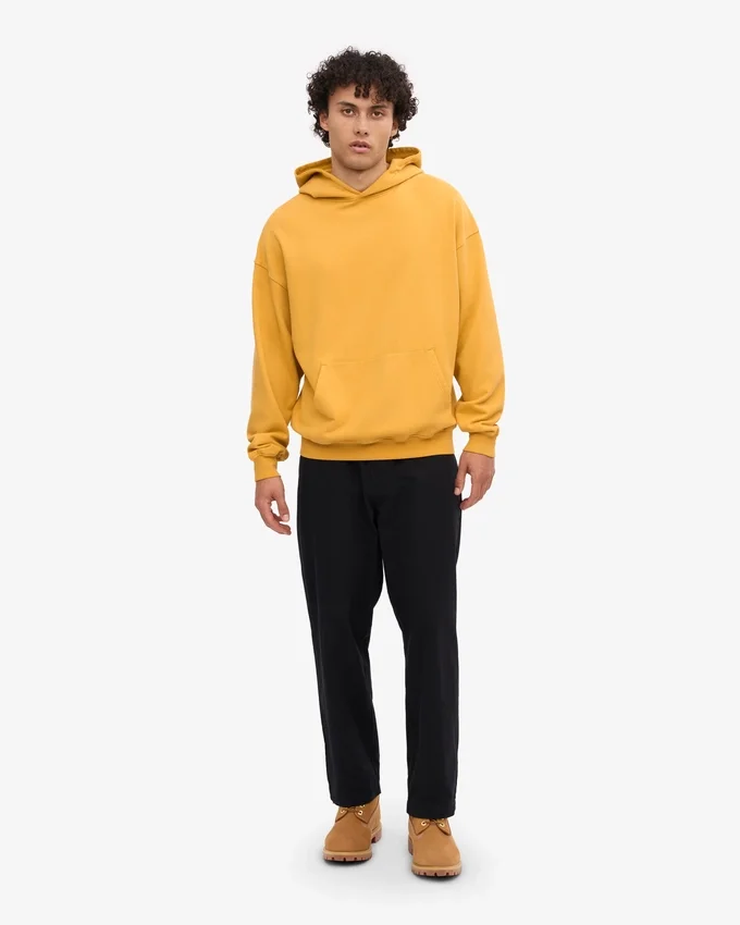 Ekologisk oversized-huva – bränd gul