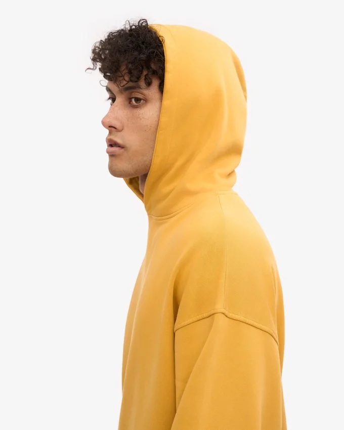 Ekologisk oversized-huva – bränd gul