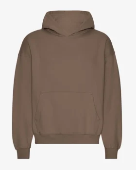 Ekologisk oversized-huva – cederbrun
