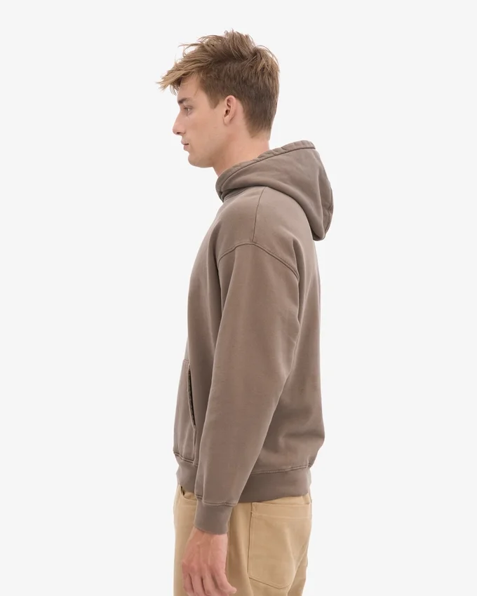 Ekologisk oversized-huva – cederbrun