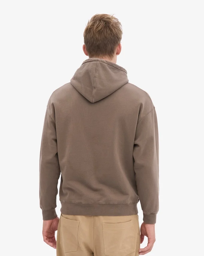 Ekologisk oversized-huva – cederbrun