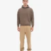 Ekologisk oversized-huva – cederbrun