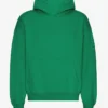 Ekologisk oversized-huva – kellygrön
