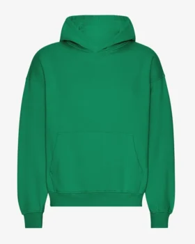 Ekologisk oversized-huva – kellygrön