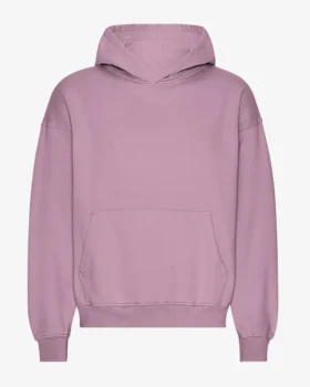 Ekologisk oversized-huva – pärlemorlila