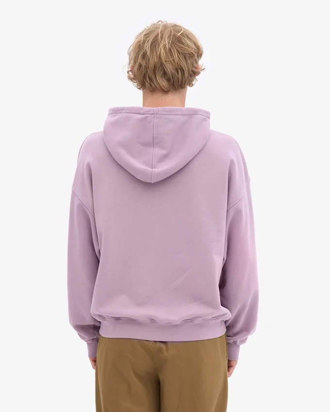 Ekologisk oversized-huva – pärlemorlila